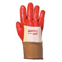 Ansell Edmont 216141 Ansell Size 10 Nitrasafe Premium Quality Nitrile Palm Coated Gloves With Gold Safety Cuff (72 Pair Per Case